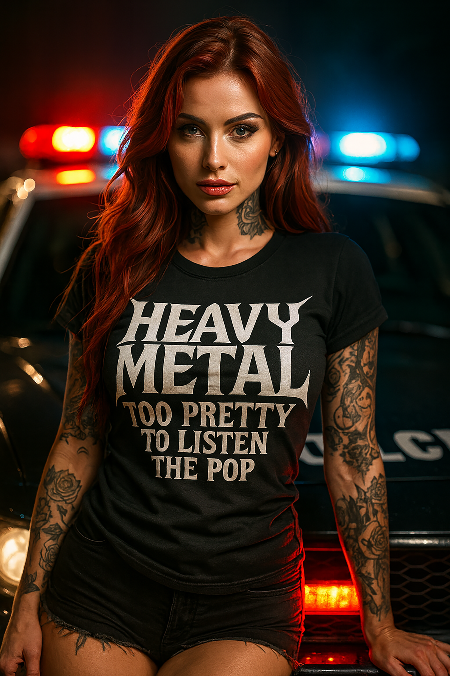 HEAVY METAL Too Pretty To Listen The Pop- Short Sleeve T- shirt
