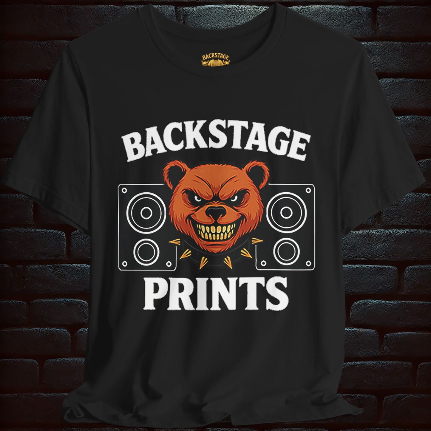 Backstage Prints Mad Bear Tee – Loud, Wild, Rebellious Short Sleeve T-shirt