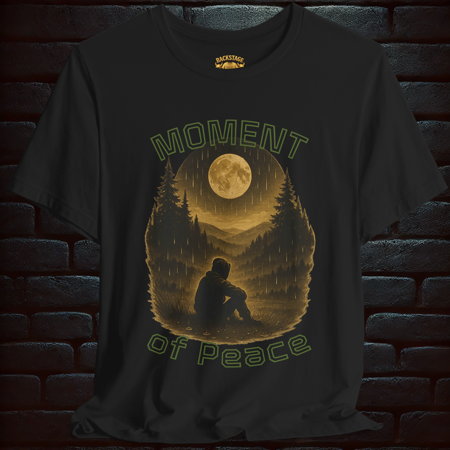 Moment of peace with a quota on the back Print –Short Sleeve Tee