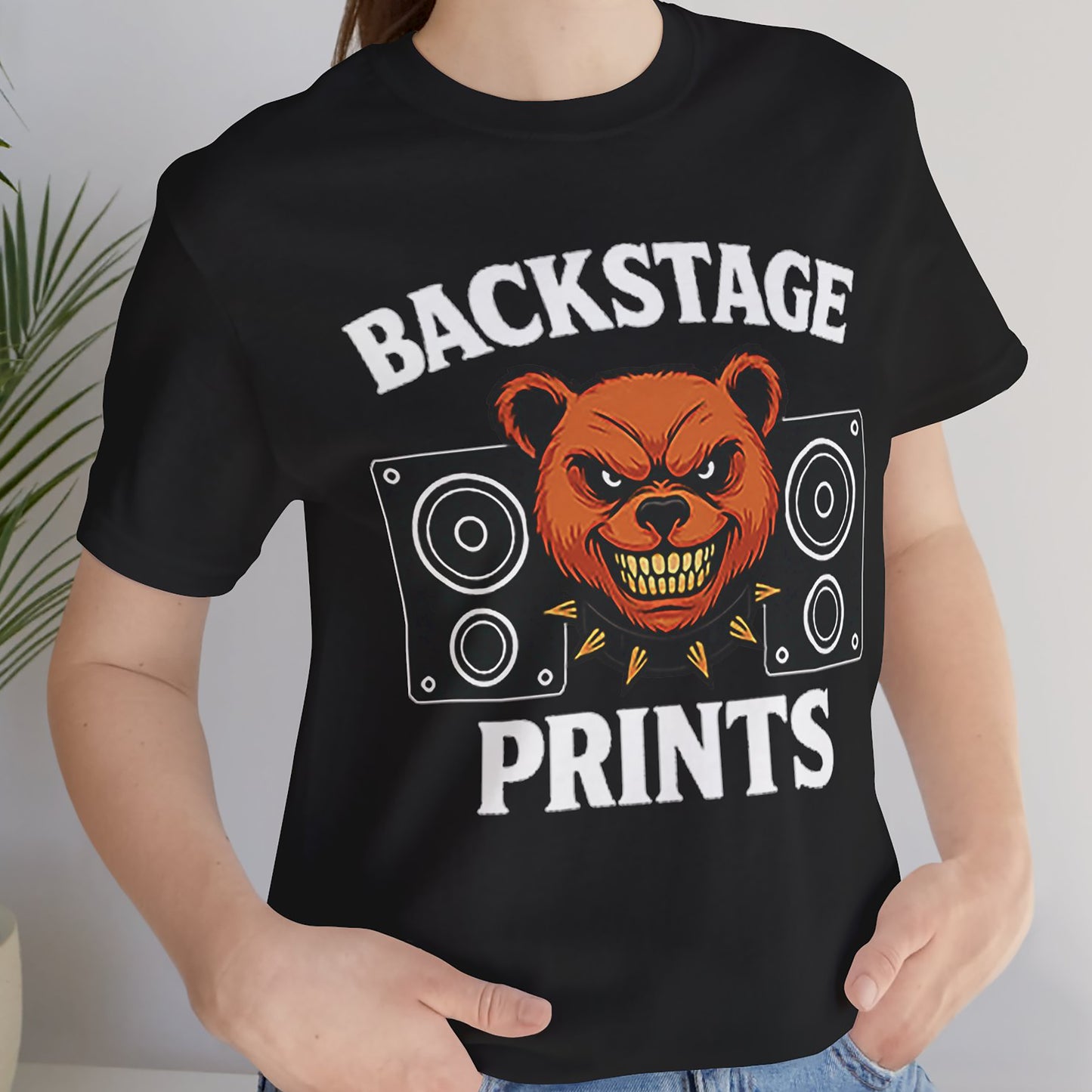 Backstage Prints Mad Bear Tee – Loud, Wild, Rebellious Short Sleeve T-shirt