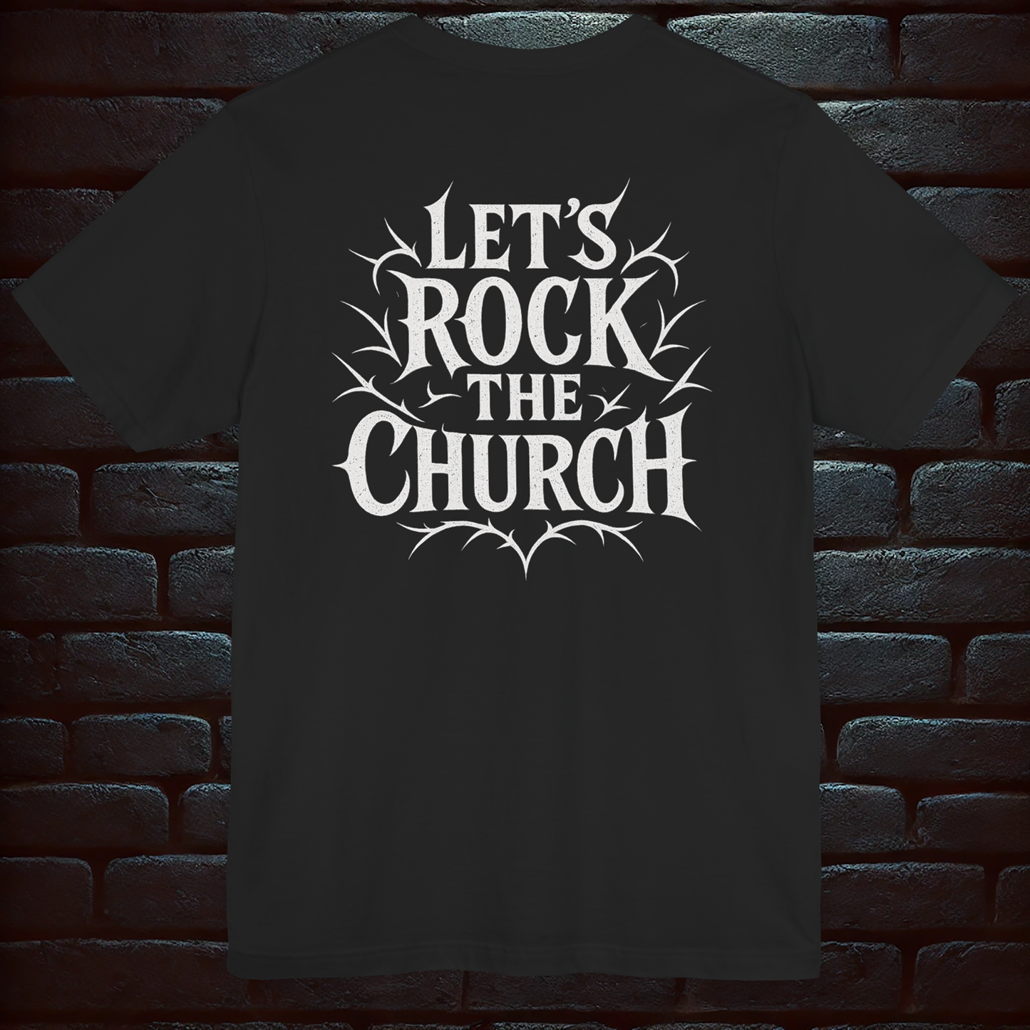 Nun Rock N Roll T-Shirt – Gothic Horror Concert Tee with Back Print  –Short Sleeve Tee