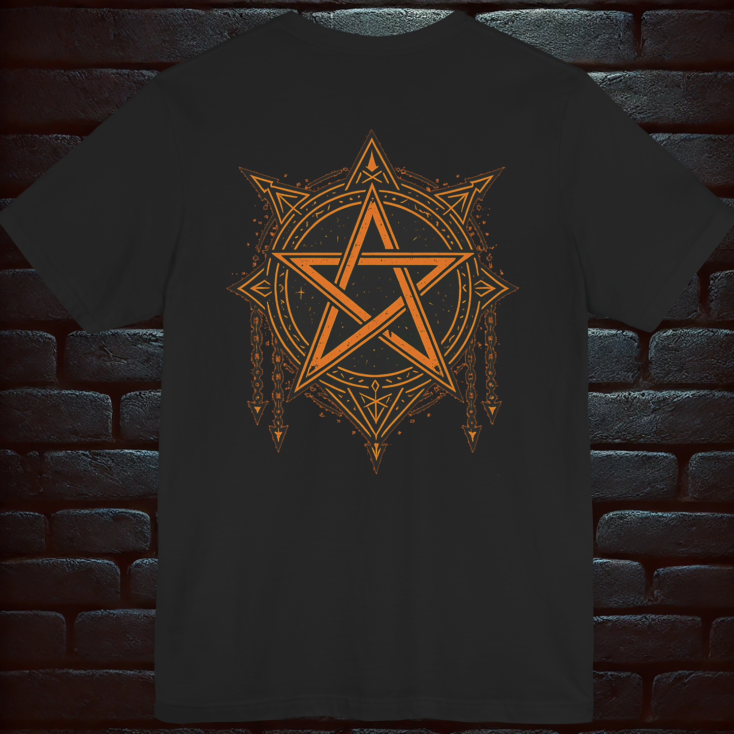King of Fools – Halloween Dark Skull Crown & Pentagram T-Shirt  Short Sleeve Tee
