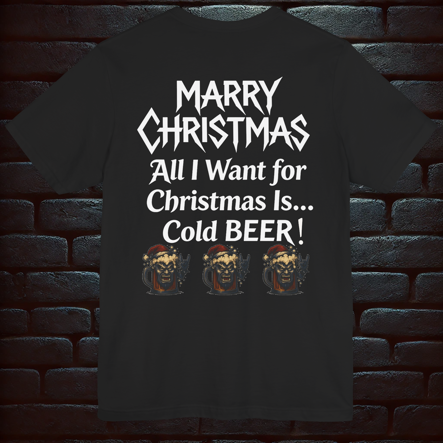 Give Me Money... Christmas T shirt– Scary Fun Design –Short Sleeve Tee