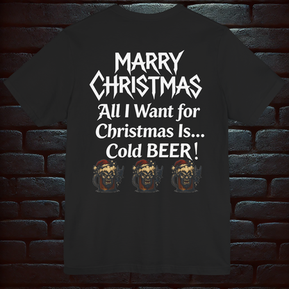 Give Me Money... Christmas T shirt– Scary Fun Design –Short Sleeve Tee