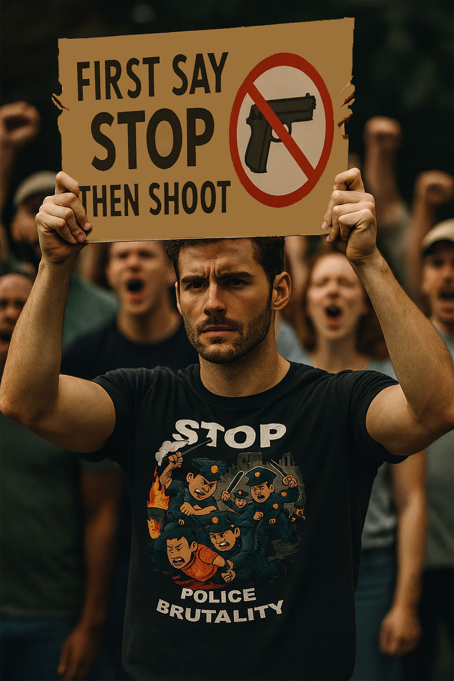 STOP POLICE BRUTALITY Short Sleeve T- shirt