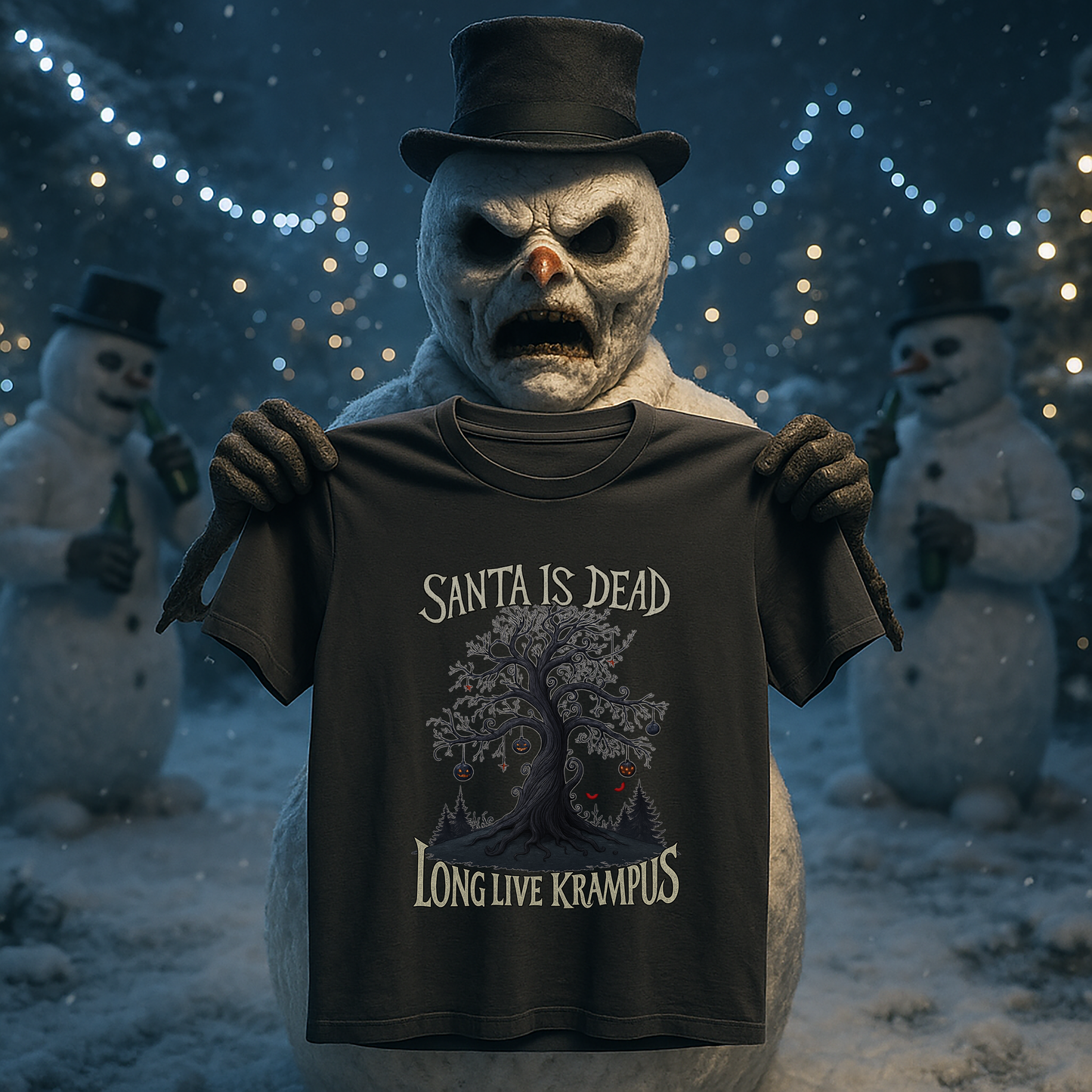 Santa is dead, Long live Krampus– Scary Fun Design –Short Sleeve Tee