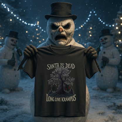 Santa is dead, Long live Krampus– Scary Fun Design –Short Sleeve Tee