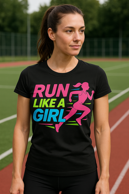 RUN LIKE A GIRL-  Short Sleeve T shirt