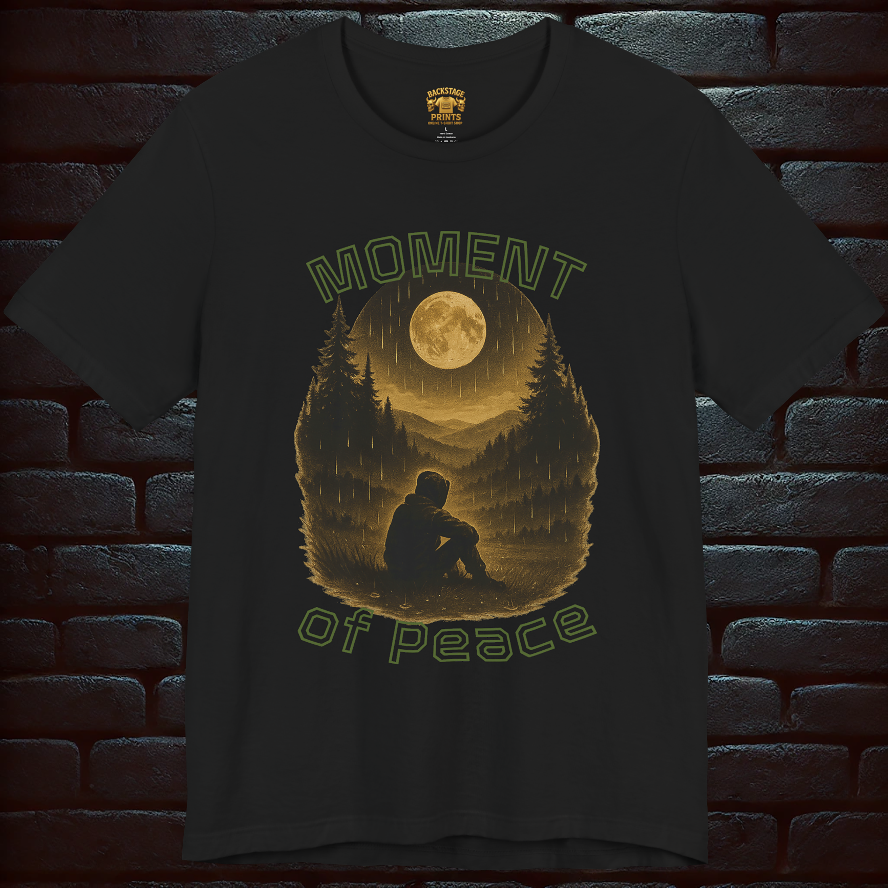 Moment of peace with a quota on the back Print –Short Sleeve Tee