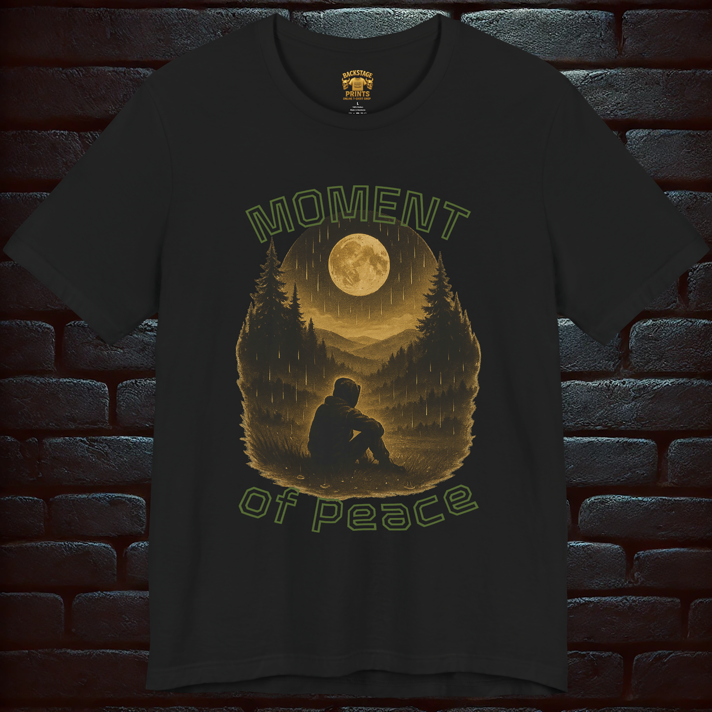Moment of peace with a quota on the back Print –Short Sleeve Tee