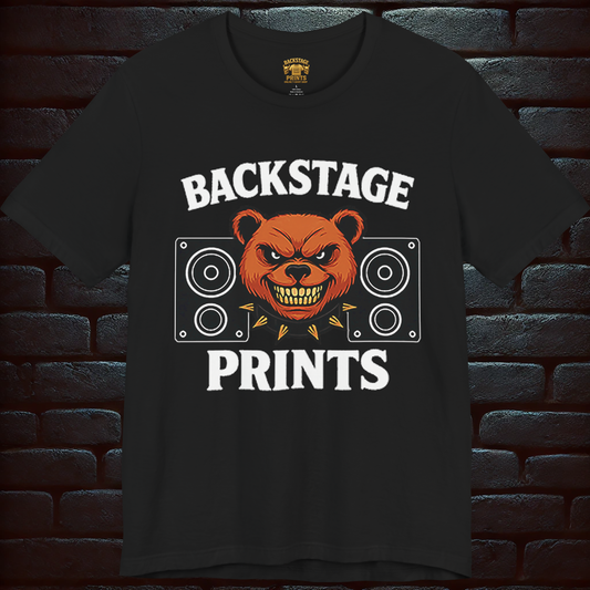 Backstage Prints Mad Bear Tee – Loud, Wild, Rebellious  Short  Sleeve  T-shirt