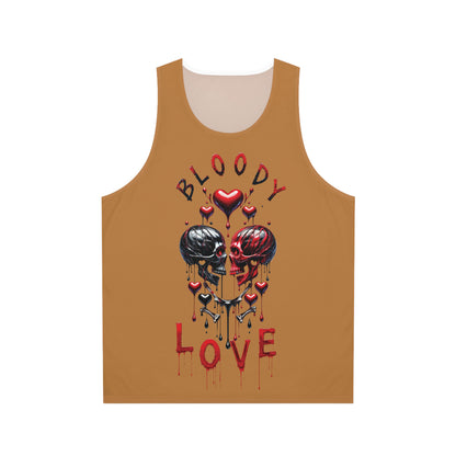 Bloody Love Women Light Brown Tank Top Heavy Metal, Rock n Roll, Ghotic, Punk