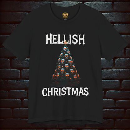 Hellish Christmas, Bloody Christmas– Scary Fun Design –Short Sleeve Tee