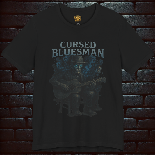 Cursed Bluesman – Haunted Blues Guitar Legend T-Shirt, Short Sleeve T- shirt