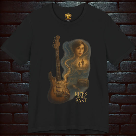 Riffs of the Past – Vintage Guitar Memory Tee, Short Sleeve T- shirt