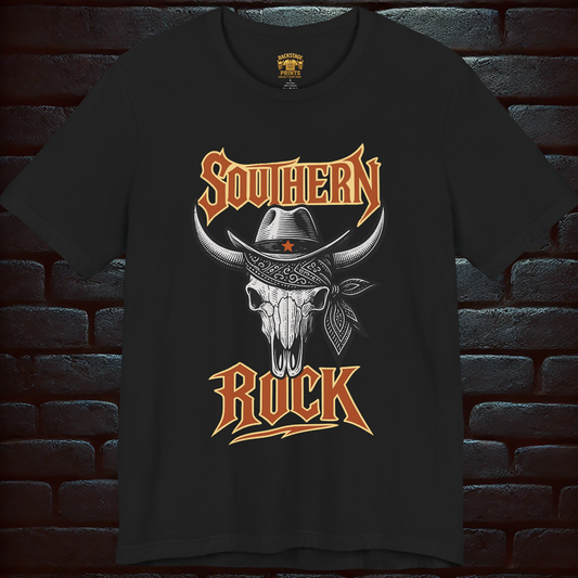 Southern Sound & Distorted Mind + Southern Rock Skull T-Shirt – Rebel Style Short Sleeve T- shirt