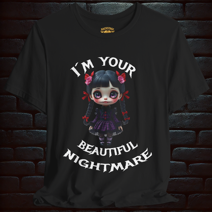 I'm Your Beautiful Nightmare – Gothic Doll Horror Tee, Short Sleeve T- shirt
