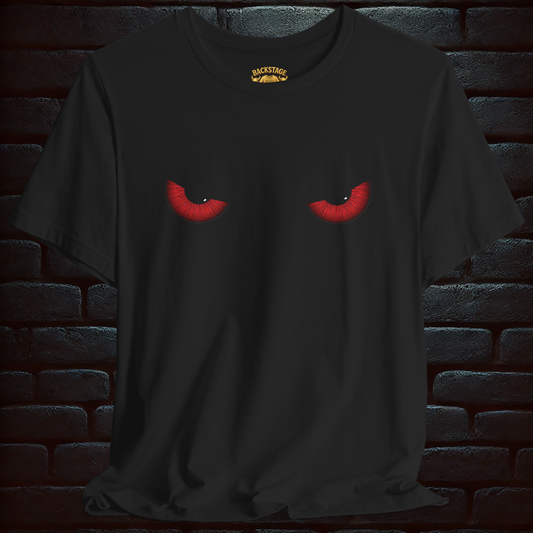 "Red Eyes No Mouth" – Silent Rage Black T-Shirt for Rebels, Rockers & Outcasts Short Sleeve Tee