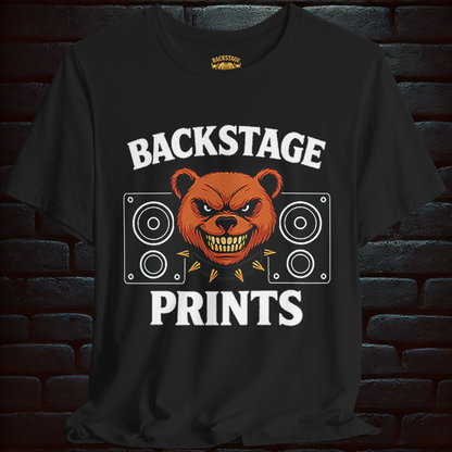 Backstage Prints Mad Bear Tee – Loud, Wild, Rebellious  Short  Sleeve  T-shirt