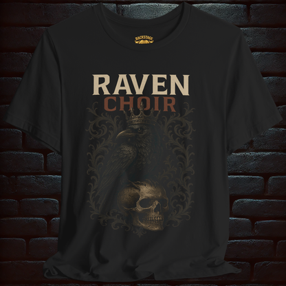 Raven Choir – Gothic Crow and Skull T-Shirt, Short Sleeve T- shirt