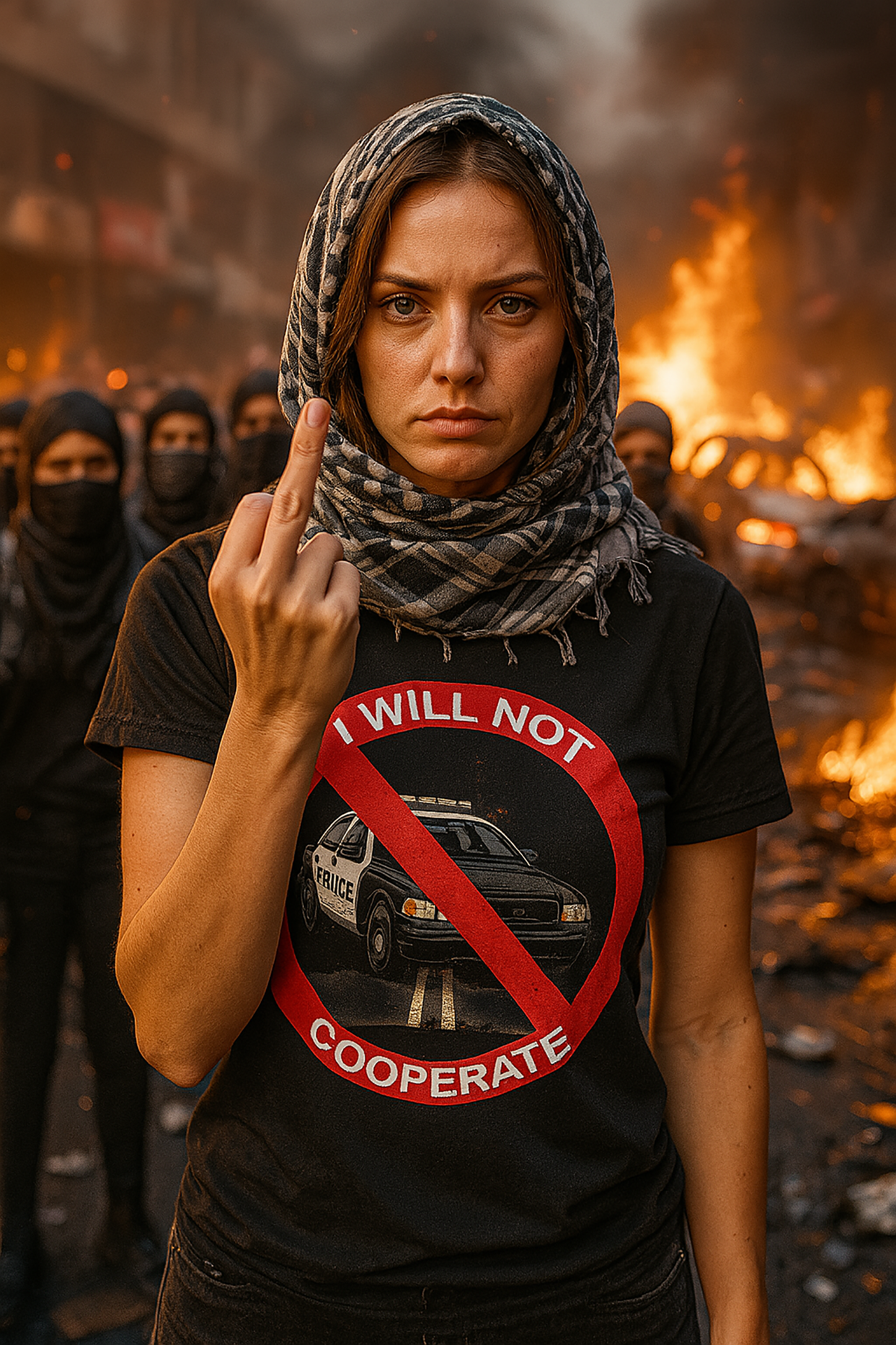 I Will Not Cooperate – Anti-Authority Graphic Tee, Short Sleeve T- shirt