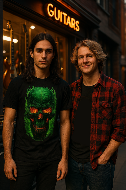 GREEN POWER Short Sleeve T shirt, Heavy metal, Rock n roll, Motorcycles