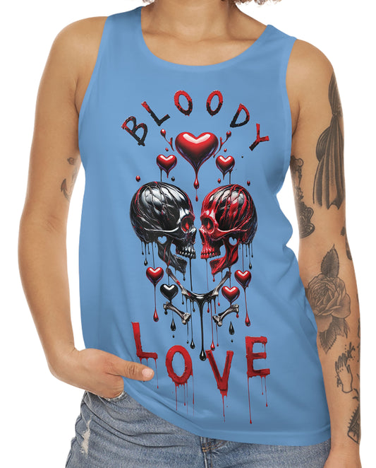Bloody Love Women Light Blue Tank Top Heavy metal, Rock n Roll, Ghotic, Punk