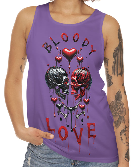 Bloody Love Women Light Purple Tank Top Heavy metal, Rock n Roll, Ghotic, Punk
