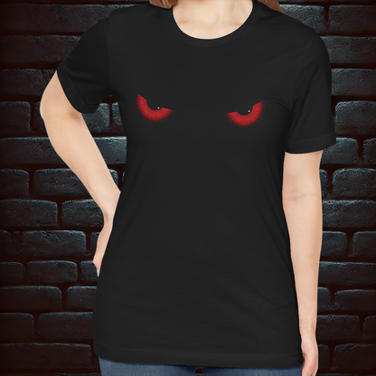 "Red Eyes No Mouth" – Silent Rage Black T-Shirt for Rebels, Rockers & Outcasts Short Sleeve Tee