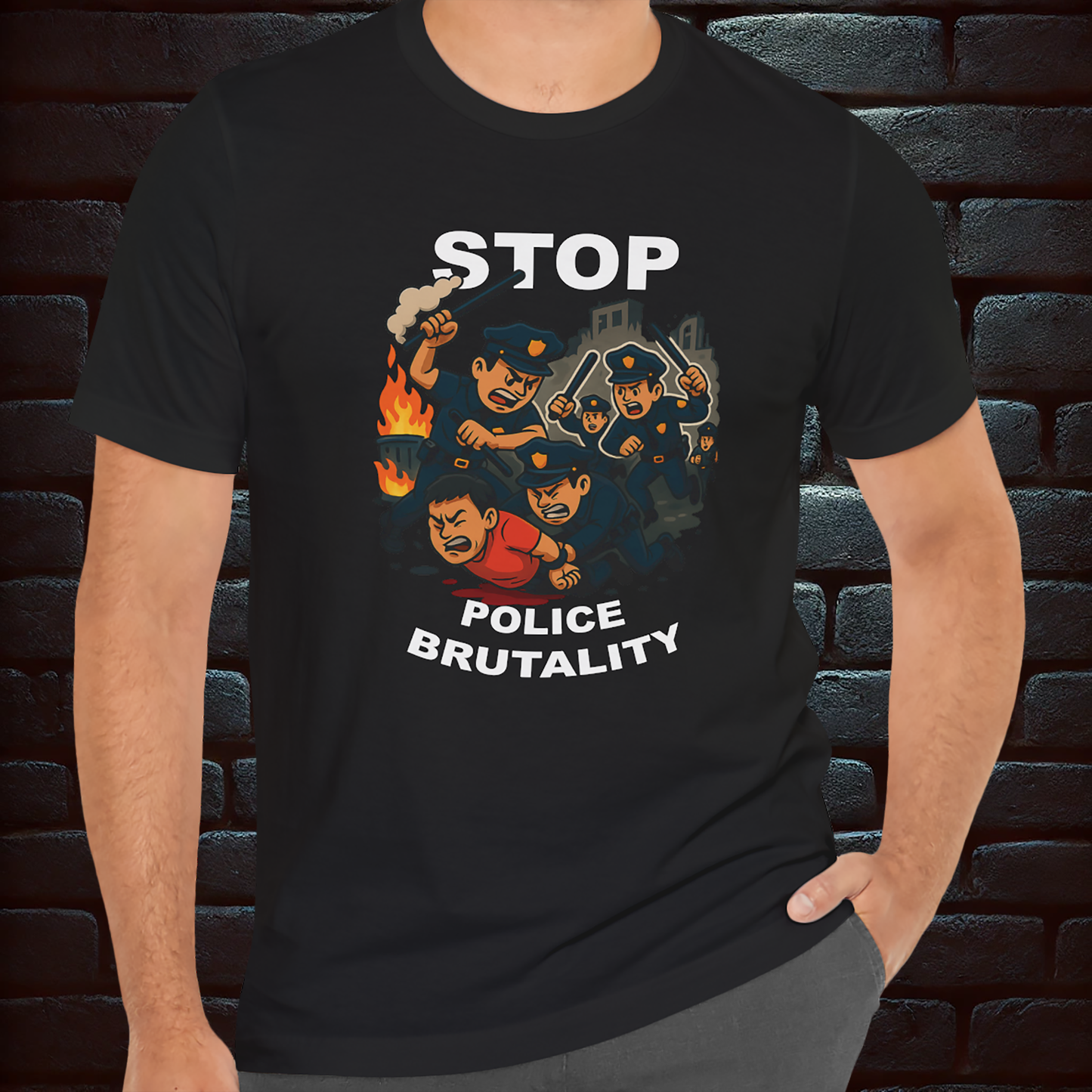 STOP POLICE BRUTALITY Short Sleeve T- shirt