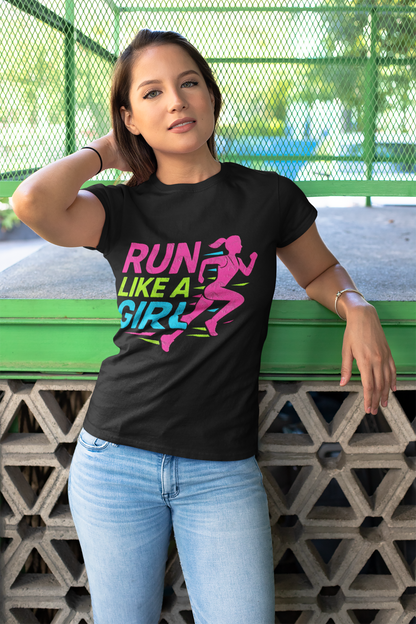 RUN LIKE A GIRL-  Short Sleeve T shirt